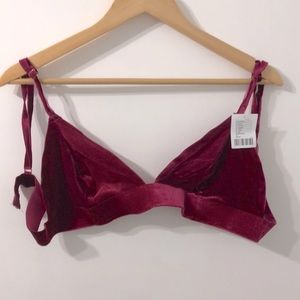 Urban outfitters velvet bralette